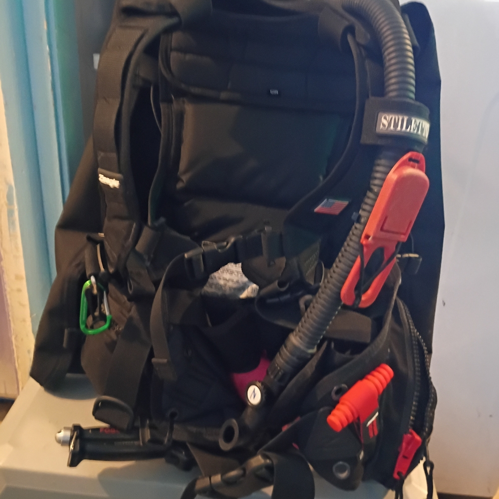 Black Scuba Diving BCD with Accessories